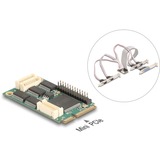 DeLOCK Mini PCIe I/O PCIe pleine taille 4 x Série RS-232, 1 x Parallèle 