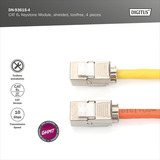 Digitus Module Keystone CAT 6A blindé sans outil 4 pcs, Module de Keystone 