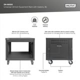 Digitus Rack universel 19 pouces avec roulettes, Boîtier de serveur en rack Noir