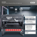Digitus Rack universel 19 pouces avec roulettes, Boîtier de serveur en rack Noir
