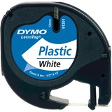 Dymo LetraTag Étiquettes en Plastique Authentique | 12 mm x 4 m | Noir sur Blanc | Étiquettes autocollantes pour étiqueteuse LetraTag | Lot de 1, Ruban Polyester, Belgique, 4 m, 1 pièce(s), 22 mm, 96 mm