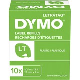Dymo LetraTag Étiquettes en Plastique Authentique | 12 mm x 4 m | Noir sur Blanc | Étiquettes autocollantes pour étiqueteuse LetraTag | Lot de 1, Ruban Polyester, Belgique, 4 m, 1 pièce(s), 22 mm, 96 mm