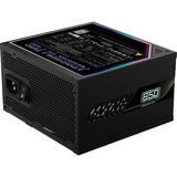 GIGABYTE GP-AE850PM PG5 alimentation modulaire 850 watt Noir, 1x 12VHPWR, 6x PCIe, 80 PLUS Platinum, Conception entièrement modulaire, Ventilateur de 120 mm, Compatible ATX 3.0, Prise EU, 850 W, 100 - 240 V, 50/60 Hz, 12 A, Actif, 125 W