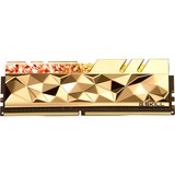 G.Skill Trident Z Royal F4-4800C20D-32GTEG module de mémoire 32 Go 2 x 16 Go DDR4 4800 MHz, Mémoire vive Or brillant, 32 Go, 2 x 16 Go, DDR4, 4800 MHz, 288-pin DIMM, Or