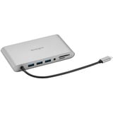 Kensington UH1440P Station d’accueil mobile USB-C 5 Gbits/s sans pilote avec double sortie vidéo – DP/HDMI/VGA, Station d'accueil Argent, Avec fil, USB 3.2 Gen 1 (3.1 Gen 1) Type-C, 85 W, 3,5 mm, 10,1000,100 Mbit/s, Argent