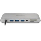 Kensington UH1440P Station d’accueil mobile USB-C 5 Gbits/s sans pilote avec double sortie vidéo – DP/HDMI/VGA, Station d'accueil Argent, Avec fil, USB 3.2 Gen 1 (3.1 Gen 1) Type-C, 85 W, 3,5 mm, 10,1000,100 Mbit/s, Argent