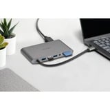 Kensington UH1440P Station d’accueil mobile USB-C 5 Gbits/s sans pilote avec double sortie vidéo – DP/HDMI/VGA, Station d'accueil Argent, Avec fil, USB 3.2 Gen 1 (3.1 Gen 1) Type-C, 85 W, 3,5 mm, 10,1000,100 Mbit/s, Argent