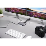 Kensington UH1440P Station d’accueil mobile USB-C 5 Gbits/s sans pilote avec double sortie vidéo – DP/HDMI/VGA, Station d'accueil Argent, Avec fil, USB 3.2 Gen 1 (3.1 Gen 1) Type-C, 85 W, 3,5 mm, 10,1000,100 Mbit/s, Argent