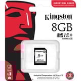 Kingston 8G SDHC Industrial pSLC, Carte mémoire Noir, 8 Go, SDXC, Classe 10, UHS-I, 100 Mo/s, 80 Mo/s