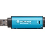 Kingston IronKey Vault Privacy 50 8 Go, Clé USB Bleu clair/Noir, USB 3.2 Gen 1