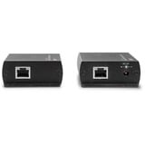 Lindy 42710 extension KVM Émetteur et récepteur, Rallonge USB Noir, Émetteur et récepteur, Avec fil, 140 m, Cat5e, Cat6, Noir, Aluminium