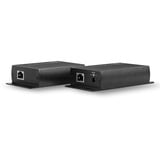 Lindy 42710 extension KVM Émetteur et récepteur, Rallonge USB Noir, Émetteur et récepteur, Avec fil, 140 m, Cat5e, Cat6, Noir, Aluminium