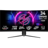MSI MPG 346CQRFDE X24 34" Moniteur UltraWide gaming incurvé Noir, 1x DisplayPort, 2x HDMI, 1x USB-C, 2x USB-A, 240 Hz