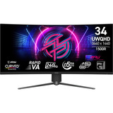 MSI  34" Moniteur UltraWide gaming incurvé  Noir
