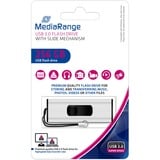 MediaRange MR919 lecteur USB flash 256 Go USB Type-A 3.2 Gen 1 (3.1 Gen 1) Noir, Argent, Clé USB Argent/Noir, 256 Go, USB Type-A, 3.2 Gen 1 (3.1 Gen 1), 100 Mo/s, Slide, Noir, Argent