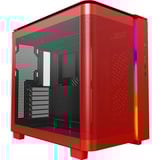 Montech  boîtier midi tower Rouge | 2x USB-A | 1x USB-C | RGB | Verre Trempé