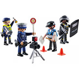 PLAYMOBIL Action Heroes Ensemble de figurines Police, Jouets de construction 