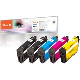 Peach PI200-869 cartouche d'encre 5 pièce(s) Compatible Rendement standard Noir, Cyan, Magenta, Jaune Rendement standard, 4,8 ml, 3,8 ml, 5 pièce(s), Multi pack