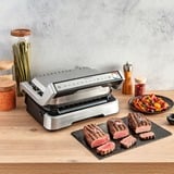 Tefal OptiGrill 2in1 GC773D10 Gril de contact grill à contact électrique Acier inoxydable, Acier inoxydable, Métal, Rectangulaire, Boutons, Rotatif, Plaque, 600 cm²