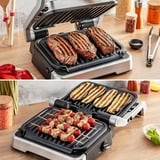 Tefal OptiGrill 2in1 GC773D10 Gril de contact grill à contact électrique Acier inoxydable, Acier inoxydable, Métal, Rectangulaire, Boutons, Rotatif, Plaque, 600 cm²