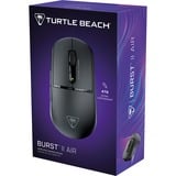 Turtle Beach Burst II Air - Souris gaming sans fil 2,4 GHz : ultralégère avec 47 g, touches optiques, symétrique, capteur optique 26 000 PPP, Bluetooth, autonomie 120 heures, câble USB-C Noir Noir, 4 GHz : ultralégère avec 47 g, touches optiques, symétrique, capteur optique 26 000 PPP, Bluetooth, autonomie 120 heures, câble USB-C Noir, Droitier, Optique, RF sans fil + Bluetooth, 26000 DPI, Noir