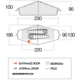 Vango Tente tunnel Starav 200 Vert/Jaune