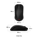 Zowie ZOWIE S2-DW souris Gaming Droitier RF sans fil 3200 DPI Noir, Droitier, RF sans fil, 3200 DPI, Noir