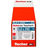 fischer Vis à bois PowerFast II 8,0x240 tête fraisée à pas TX 