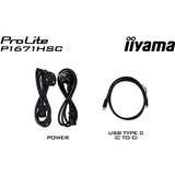 iiyama ProLite P1671HSC-B1 15.6" Moniteur Noir (Mat), 1x Mini HDMI, 2x USB-C