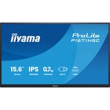 iiyama ProLite P1671HSC-B1 15.6" Moniteur  Noir (Mat), 1x Mini HDMI (Type-C), 2x USB-C, Audio
