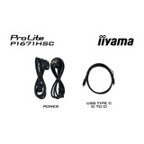 iiyama ProLite P1671HSC-B1 écran plat de PC 39,6 cm (15.6") 1920 x 1080 pixels Full HD LED Noir Moniteur  Noir (Mat), 39,6 cm (15.6"), 1920 x 1080 pixels, Full HD, LED, 3 ms, Noir