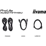 iiyama ProLite XUB2797HSU-B2 écran plat de PC 68,6 cm (27") 1920 x 1080 pixels Full HD LED Noir Moniteur  Noir (Mat), 68,6 cm (27"), 1920 x 1080 pixels, Full HD, LED, 1 ms, Noir