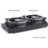 Alphacool Capot & découplage 120mm (7mm épais), Cadre de montage Noir