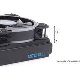 Alphacool Capot & découplage 120mm (7mm épais), Cadre de montage Noir