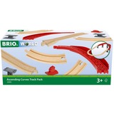 BRIO World Pack de rails Montagne et Vallée, Train Bois/Rouge