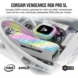 Corsair 64 Go DDR4-3200 (4x 16 Go) mémoire vive Blanc, CMH64GX4M4E3200C16W, XMP 2.0