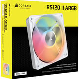Corsair RS120 II ARGB ventilateur de boîtier Blanc, 120 x 120 x 26 mm, PWM
