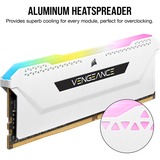 Corsair Vengeance CMH64GX4M4E3200C16W module de mémoire 64 Go 4 x 16 Go DDR4 3200 MHz, Mémoire vive Blanc, 64 Go, 4 x 16 Go, DDR4, 3200 MHz, 288-pin DIMM, Blanc