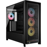 Corsair  boîtier midi tower Noir | 4x USB-A | 1x USB-C | RGB | Verre Trempé