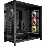 Corsair  boîtier midi tower Noir | 4x USB-A | 1x USB-C | RGB | Verre Trempé
