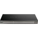 D-Link DGS-1250-52X Géré L3 Gigabit Ethernet (10/100/1000) Noir, Switch Géré, L3, Gigabit Ethernet (10/100/1000), Grille de montage
