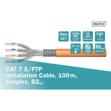 Digitus Câble d'installation Professional Cat.7 S/FTP simplex, B2ca Orange