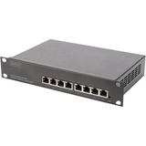 Digitus Commutateur Gigabit Ethernet 10 pouces 8 ports, L2+ Managed, Switch L2+ Managed, Géré, L2+, Gigabit Ethernet (10/100/1000), Full duplex, Grille de montage, Montage mural