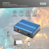 Digitus Convertisseur de média industriel 10/100/1000 Base-TX vers 1000 Base-FX, Media Converter 