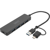 Digitus Hub USB 3.0 4 ports ligne fine Noir