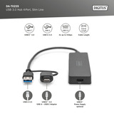 Digitus Hub USB 3.0 4 ports ligne fine Noir