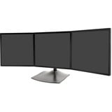 Ergotron Support de bureau DS100 pour trois moniteurs, Support de moniteur Argent, 14 kg, 53,3 cm (21"), 75 x 75 mm, 100 x 100 mm, Noir