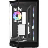 HYTE Y50 Noir Profond boîtier midi tower Noir | 2x USB-A | 1x USB-C | RGB | Verre trempé