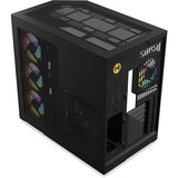 HYTE Y50 Noir Profond boîtier midi tower Noir | 2x USB-A | 1x USB-C | RGB | Verre trempé