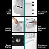 Hisense D12CW 40 dB 180 W Blanc, Déshumidificateur Blanc, 180 W, 220 - 240 V, 5 - 35 °C, 30 - 80%, 280 mm, 200 mm